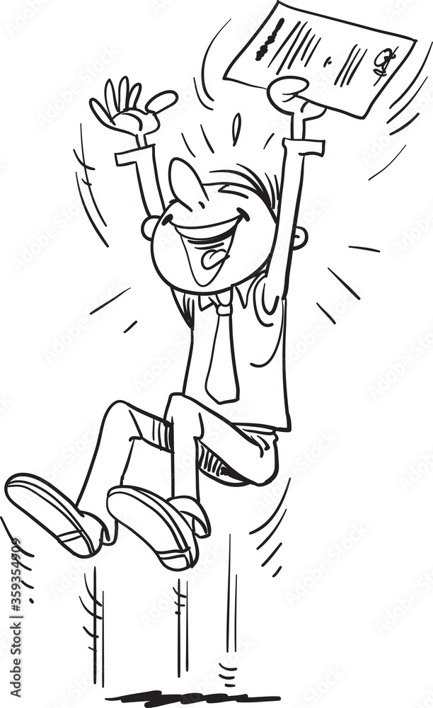 Cartoon man jumping for joy vector illustration Cartoon man jumping for joy vector illustration