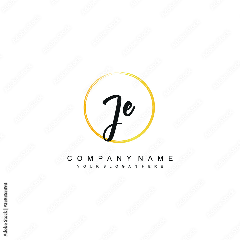 JE initials signature logo. Handwriting logo vector templates. Hand drawn Calligraphy lettering Vector illustration. JE initials signature logo. Handwriting logo vector templates. Hand drawn Calligraphy lettering Vector illustration.