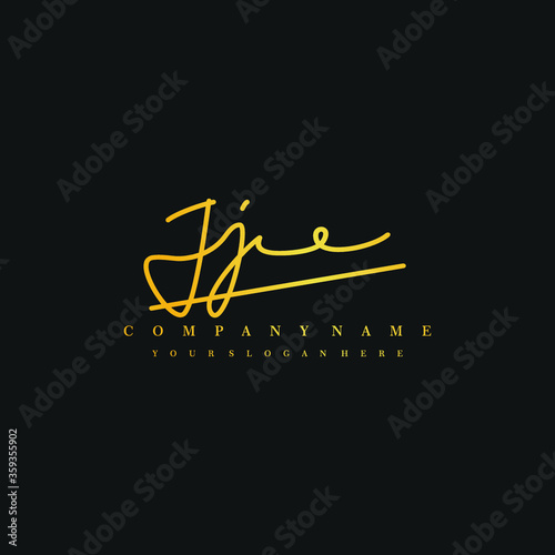 JJ initials signature logo. Handwriting logo vector templates. Hand drawn Calligraphy lettering Vector illustration.