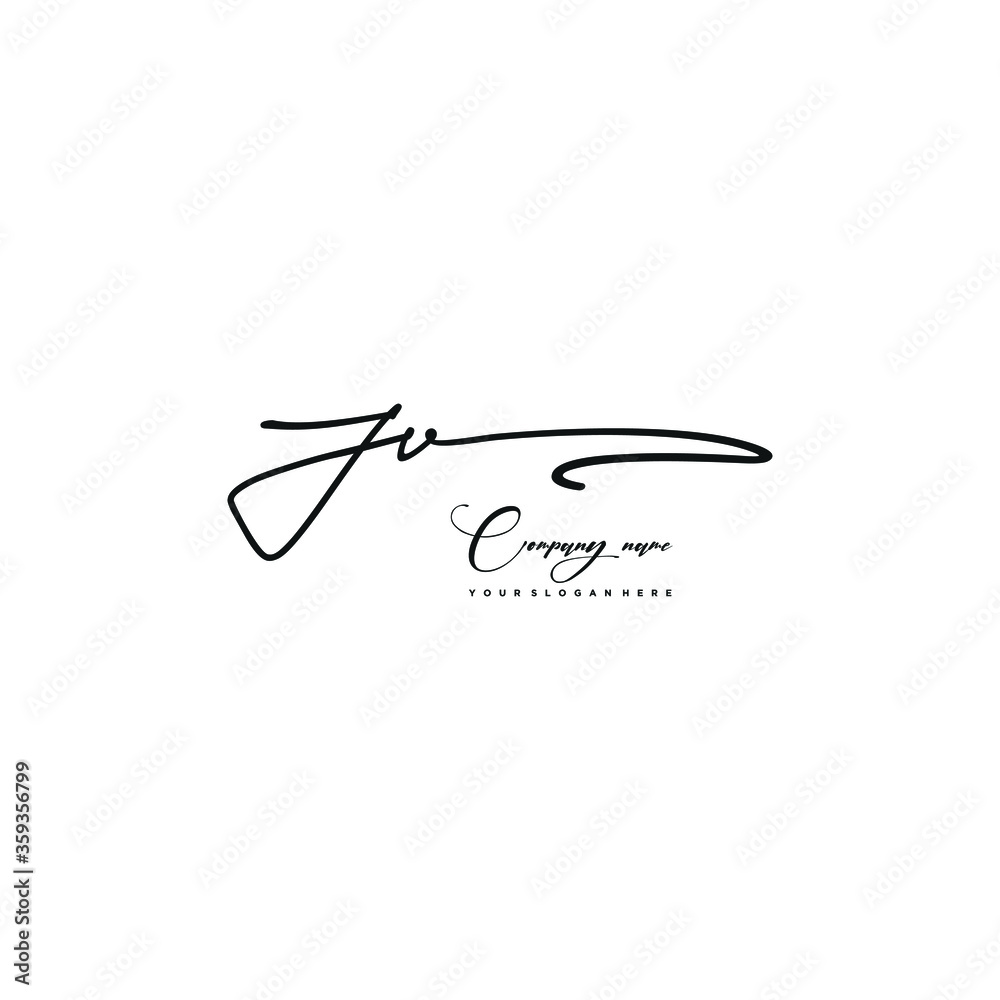 JV initials signature logo. Handwriting logo vector templates. Hand drawn Calligraphy lettering Vector illustration. JV initials signature logo. Handwriting logo vector templates. Hand drawn Calligraphy lettering Vector illustration.