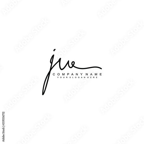 JU initials signature logo. Handwriting logo vector templates. Hand drawn Calligraphy lettering Vector illustration.