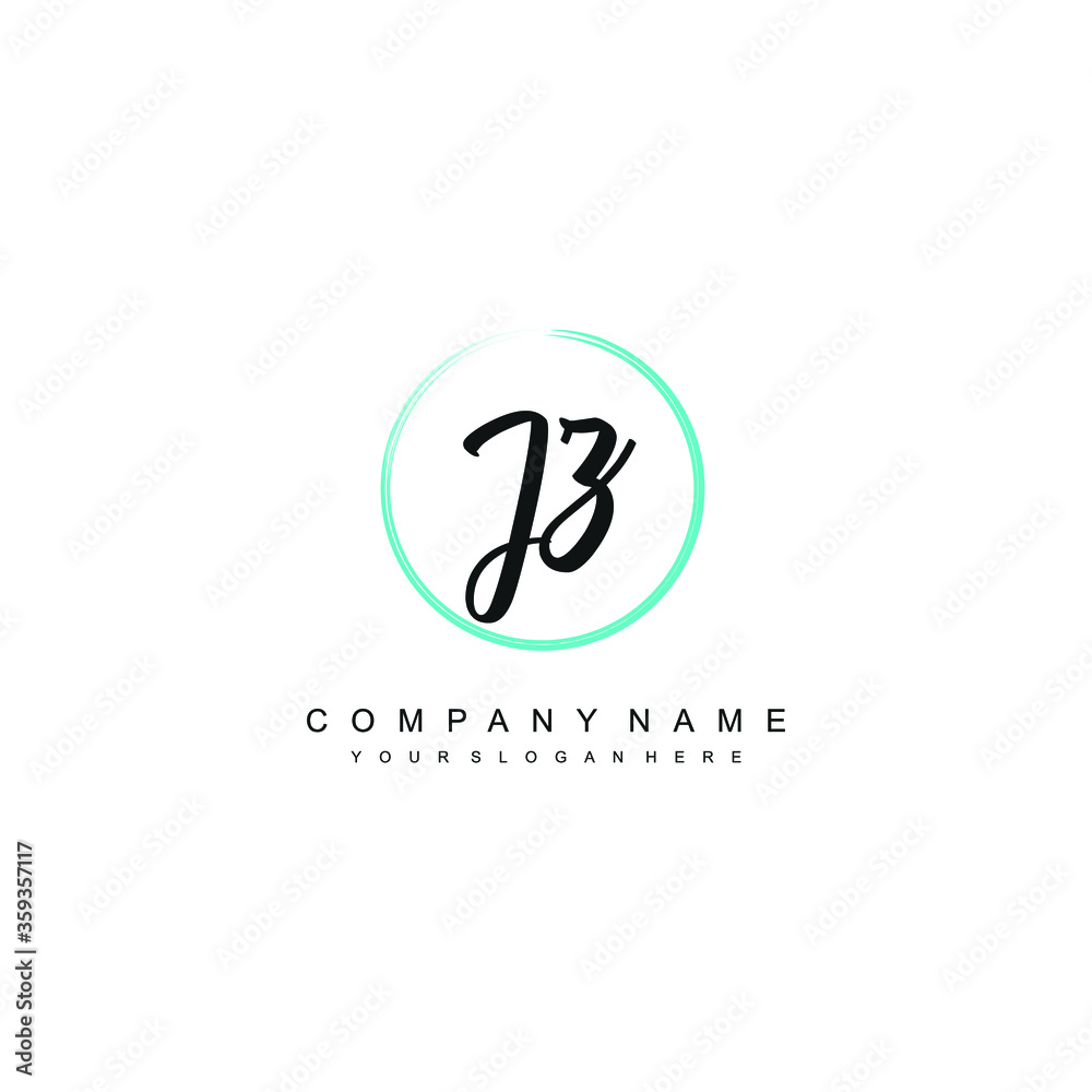 JZ initials signature logo. Handwriting logo vector templates. Hand drawn Calligraphy lettering Vector illustration. JZ initials signature logo. Handwriting logo vector templates. Hand drawn Calligraphy lettering Vector illustration.
