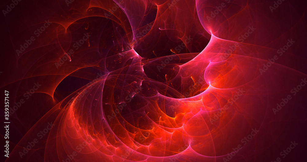 3D rendering abstract red fractal light background 3D rendering abstract red fractal light background
