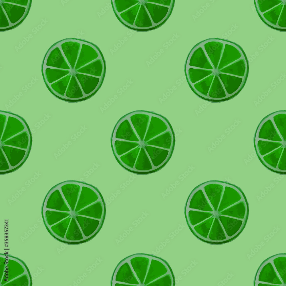Seamless pattern with exotic fruits