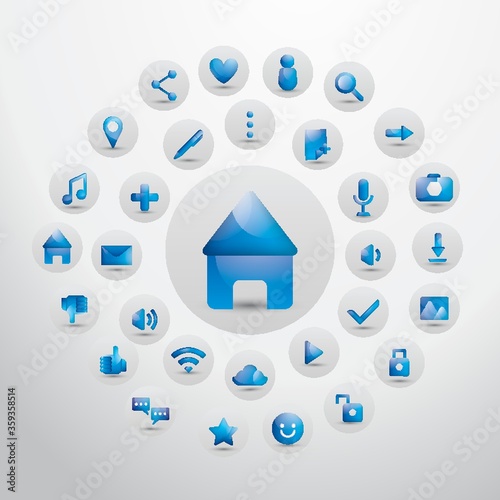 collection of social media icons