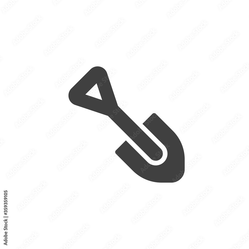 Mini shovel vector icon. filled flat sign for mobile concept and web design. Shovel glyph icon. Symbol, logo illustration. Vector graphics Mini shovel vector icon. filled flat sign for mobile concept and web design. Shovel glyph icon. Symbol, logo illustration. Vector graphics