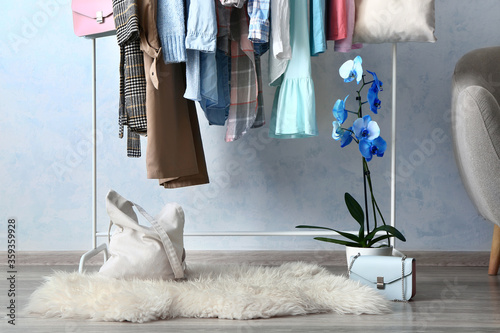 Modern clothing rack with a...