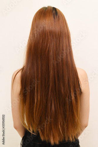 Portrait of a woman with a beautiful long hair
