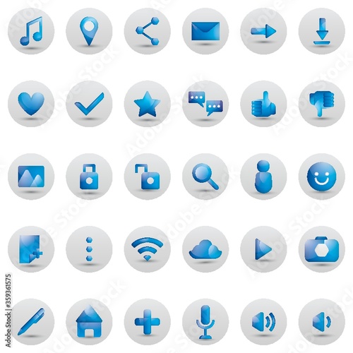 collection of social media icons