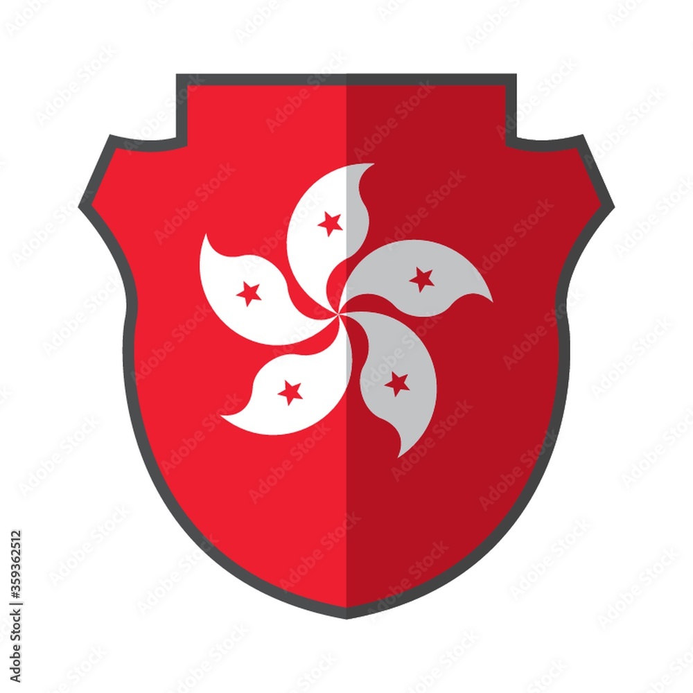 Naklejka premium hong kong shield