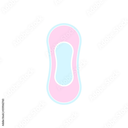 Menstrual hygiene pad icon isolated on white background. Women period symbol modern simple vector icon for website design, mobile app, ui. Vector Illustration