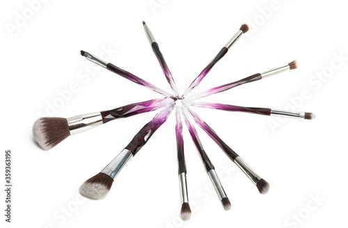 Fototapeta Naklejka Na Ścianę i Meble -  set of makeup brushes isolated
