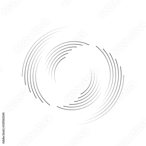 Lines in Circle Form . Spiral Vector Illustration .Technology round. Wave Logo . Design element . Abstract Geometric shape .