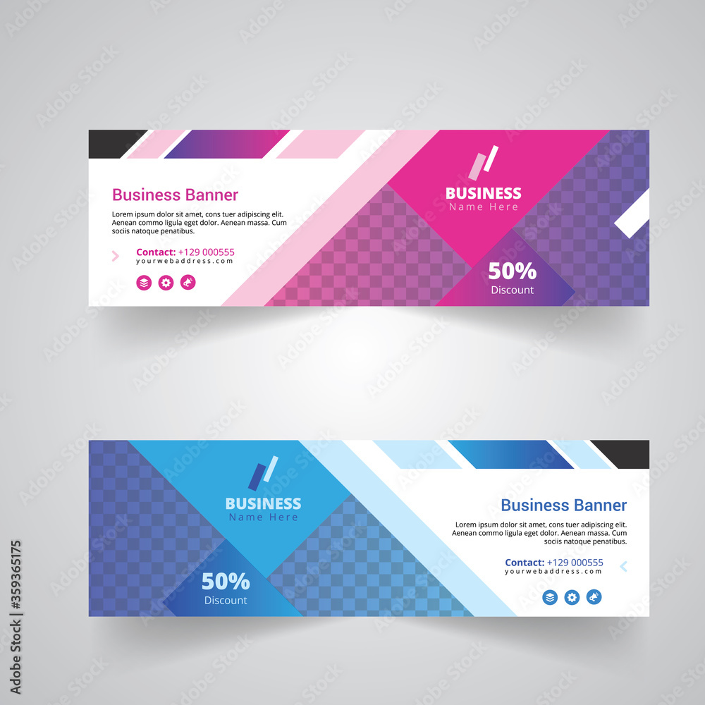 Fototapeta premium Corporate Business Concept Bannar Design. Web Banner Template.