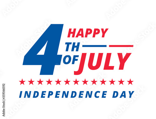 Happy 4th of July Independence Day USA. Vector illustration