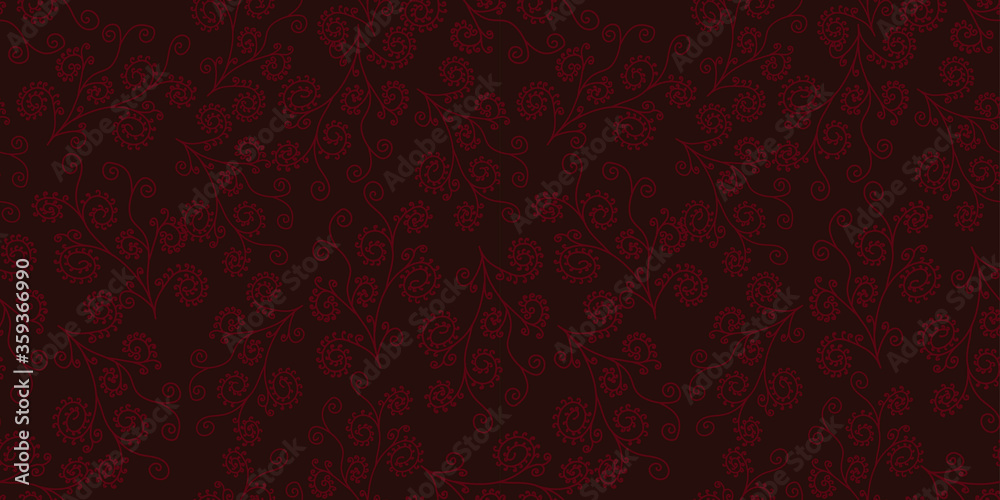 turkish cucumbers pattern seamless.Paisley seamless texture. Template Cloth design, wallpaper.Stock mehndi illustration for design - indian cucumbers background dark red pattern