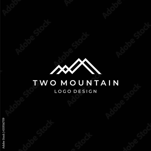 Modern and clean logo design of mountain on clear background colours - EPS10 - Vector.