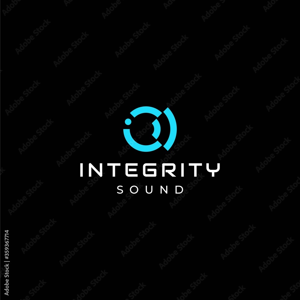 Modern and simple logo design of sound icon on black background colours - EPS10 - Vector. Modern and simple logo design of sound icon on black background colours - EPS10 - Vector.