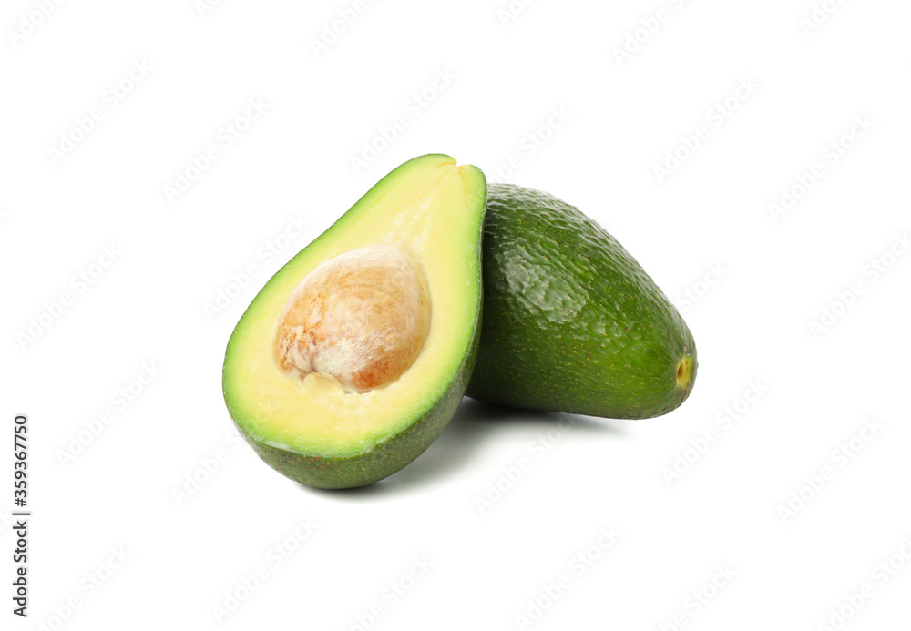 Ripe fresh avocado isolated on white background Ripe fresh avocado isolated on white background