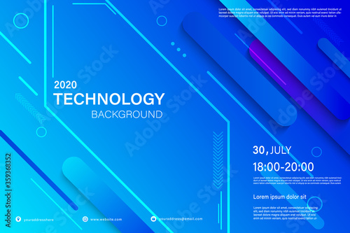 Conference flyer layout. Minimal geometric design. Eps10 vector.