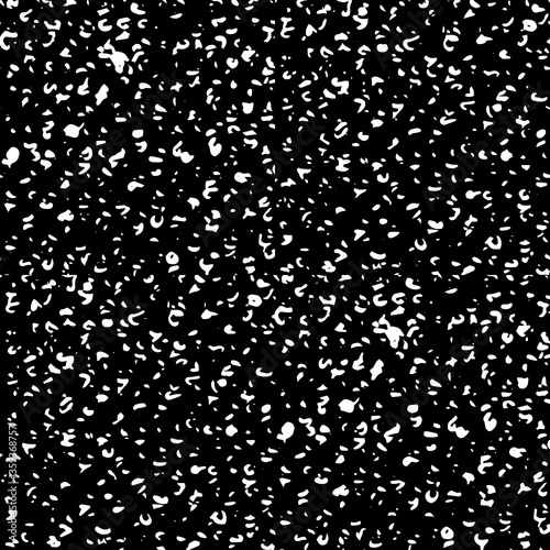 Monochrome knitted fabric seamless pattern, crochet pattern, black and white abstract texture with loops, vector illustration