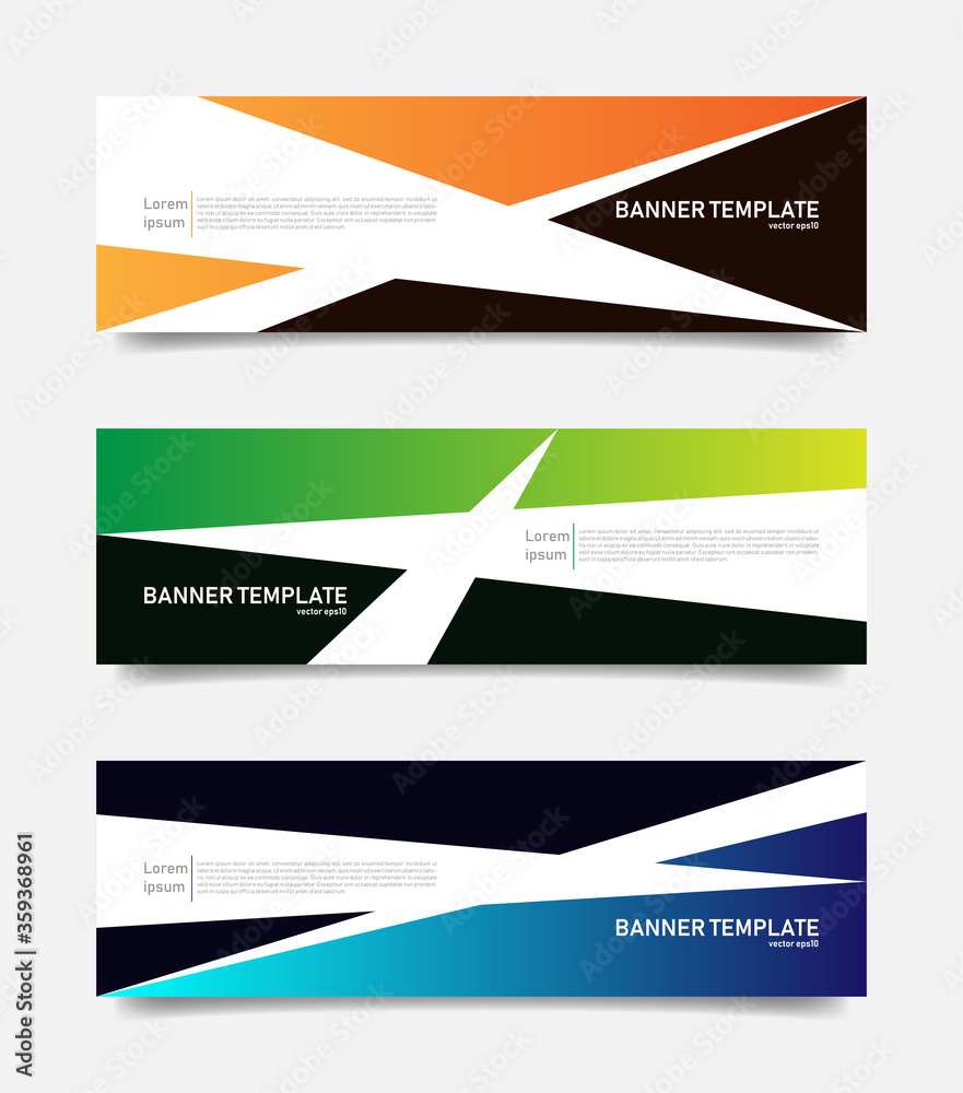Fototapeta premium Set of abstract banners template.