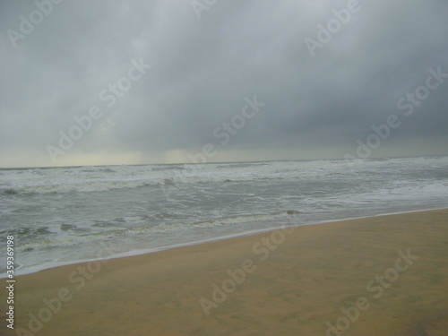 Stormy sea at the beach. © Oksana