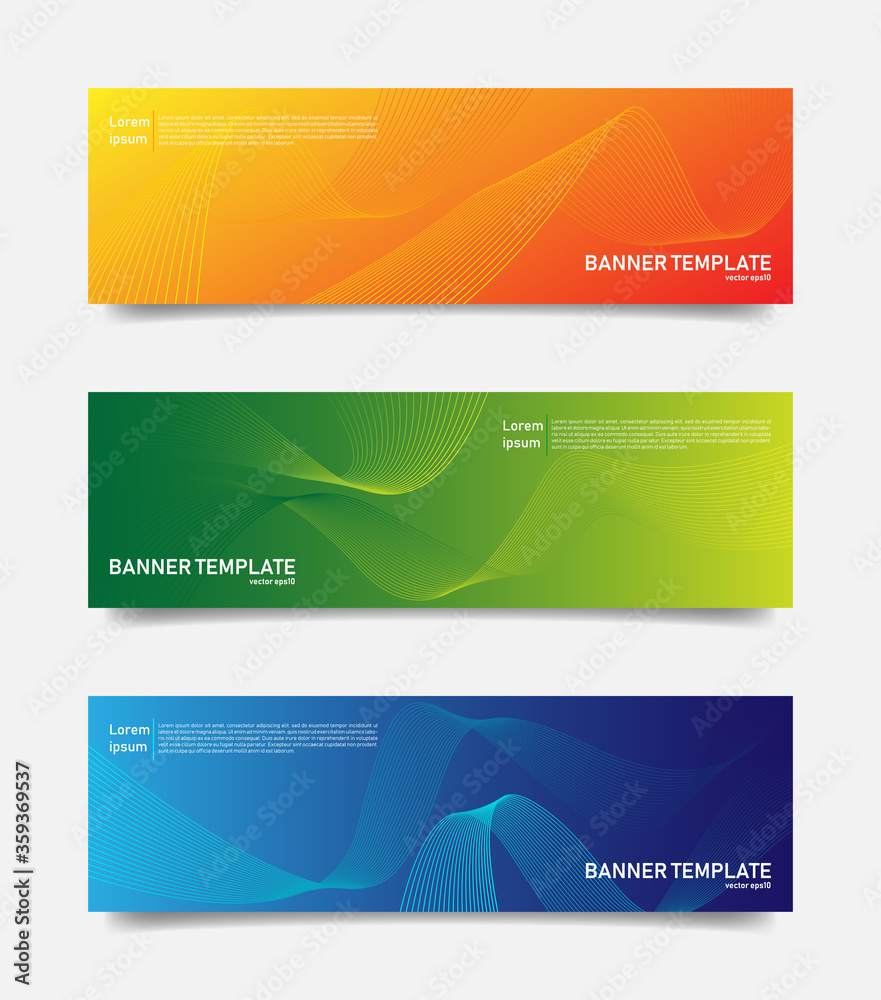 Fototapeta premium Set of abstract banners template.