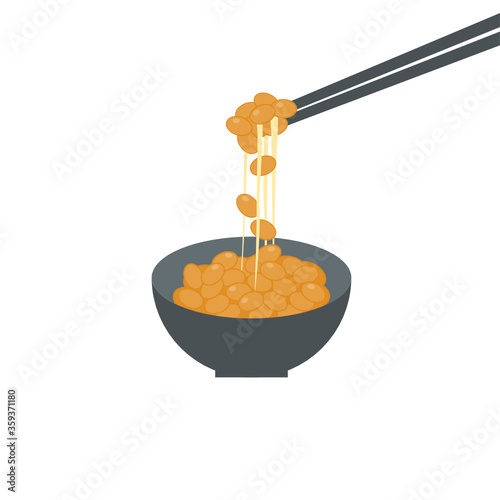 Natto, Japanese fermented soybeans, traditional Japanese food