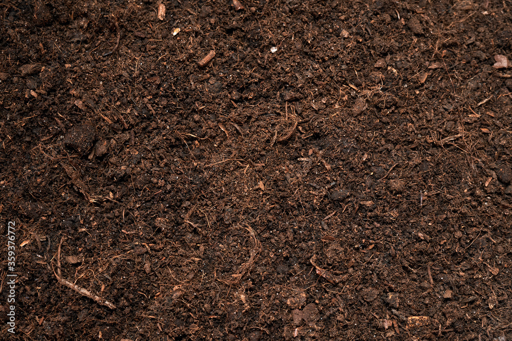 Texture of fertile soil as background Texture of fertile soil as background