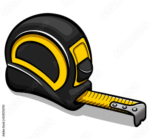 Vector tape measure cartoon isolated photo