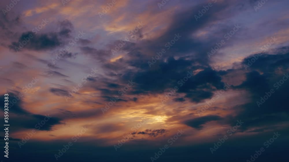 Colourful sky at sunset. Timelapse Colourful sky at sunset. Timelapse