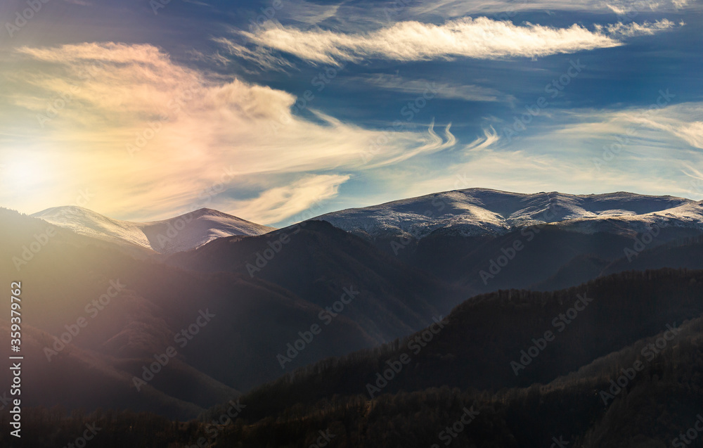 Vezhen snow peak in the western Balkan Mountains, located in western Bulgaria.