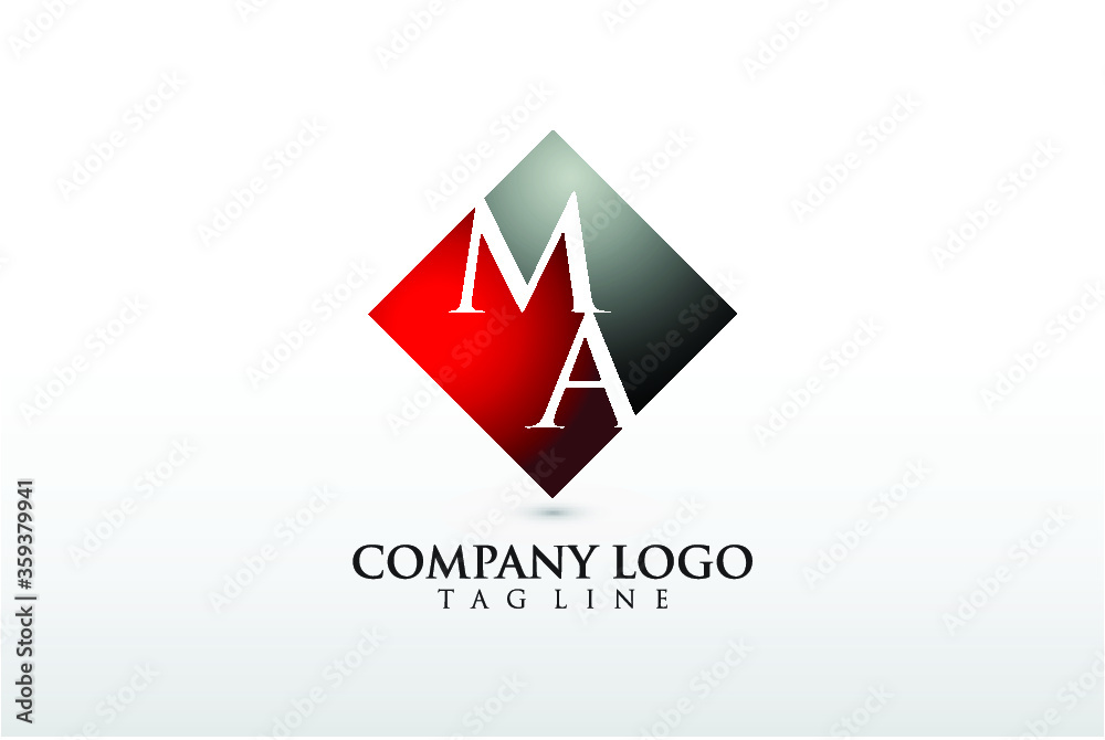 Fototapeta premium MA, AM company logo vector