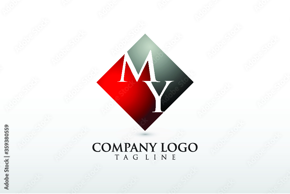 Fototapeta premium MY, YM company logo vector