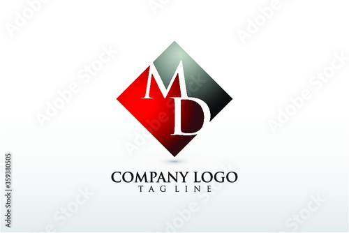 MD, DM company logo vector photo
