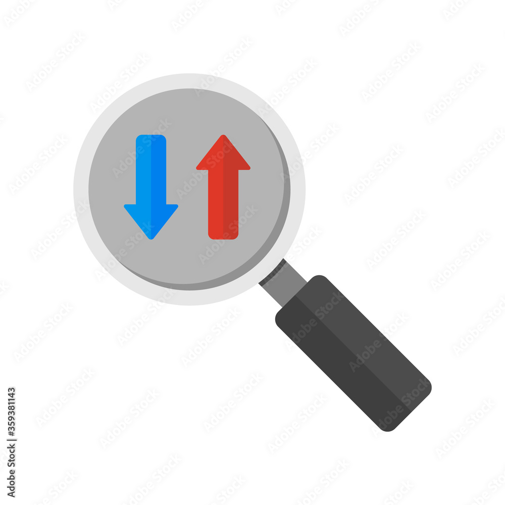 Magnify in glass icon isolated on white background. Vector illustration. Magnify in glass icon isolated on white background. Vector illustration.
