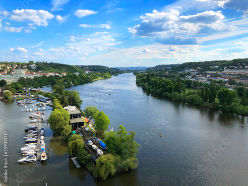 Photography Panoramic view of the Vltava River in Prague
