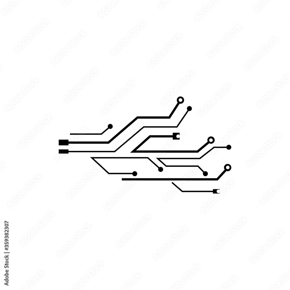 Circuit Logo Template vector