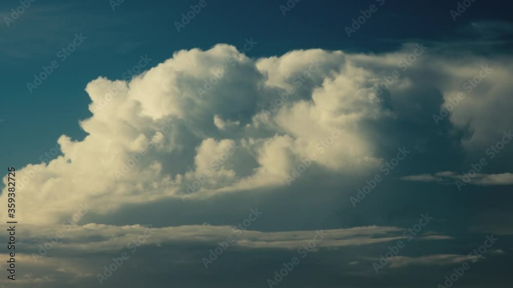 Timelapse of clouds in blue sky