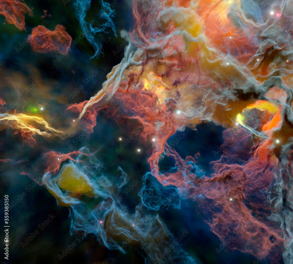 Fototapeta Space galaxy universe nebula 0042 3d render