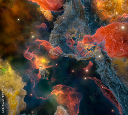 Space galaxy universe nebula 0041 3d render