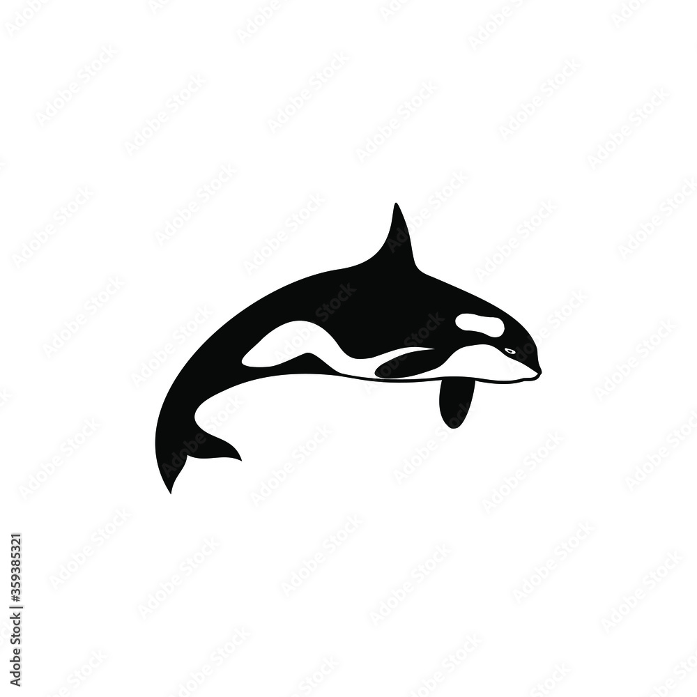Fototapeta premium orca killer whale vector logo