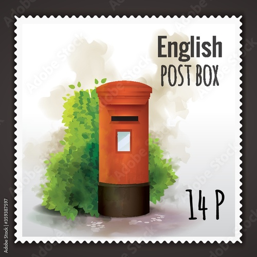 english post box stamp