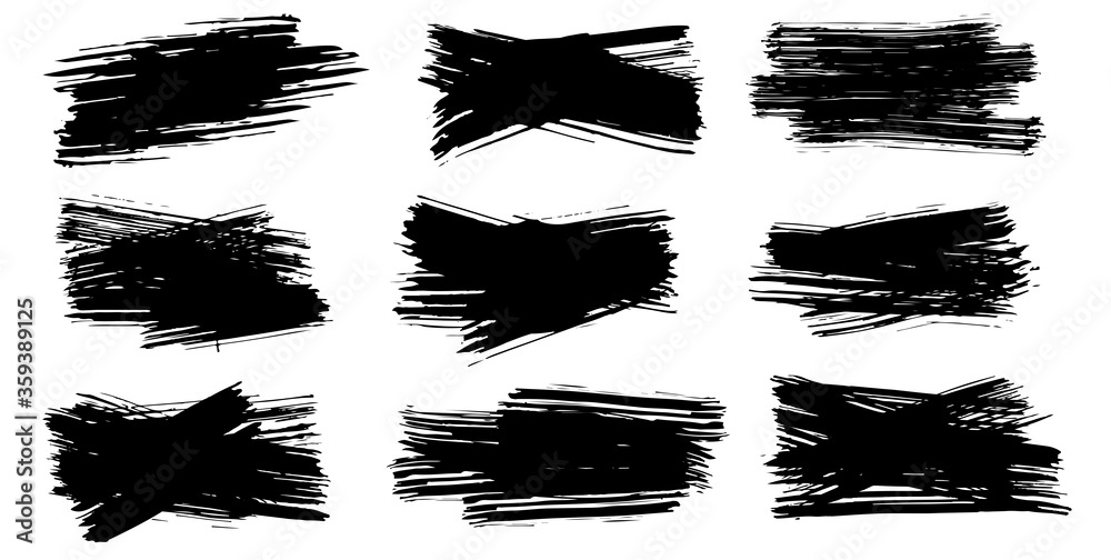 Brush Strokes. Boxes for text. Paintbrush Grunge design elements. Dirty texture banners. Vector Set of black paint, ink brush strokes, brushes, lines. Brush Strokes. Boxes for text. Paintbrush Grunge design elements. Dirty texture banners. Vector Set of black paint, ink brush strokes, brushes, lines.