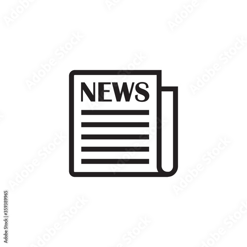 newspaper icon, vector business icon
