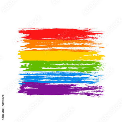 LGBT flag. LGBT pride flag of gay and lesbian, besexual and transgender. Human rights, sex orientation and tolerance concept. Rainbow colors