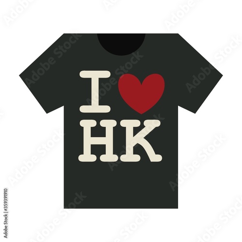 t-shirt with i love hk
