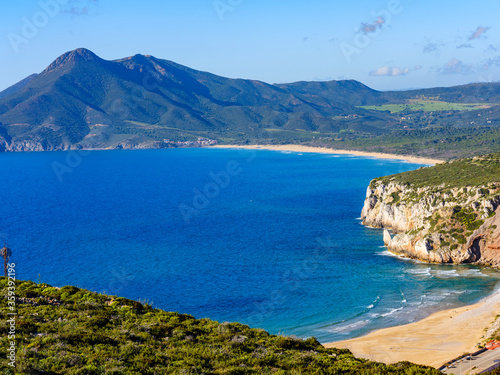 The beach of San Nicol    Buggerru  Sardinia