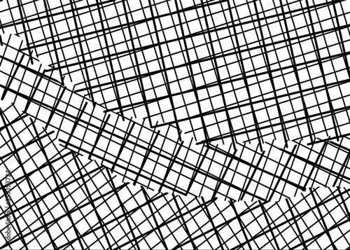geometric square line pattern abstract background in black and white